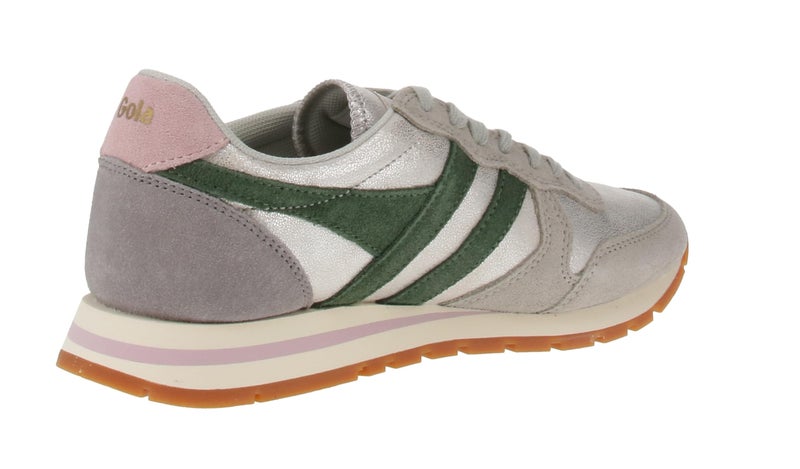 Gola Womens Daytona Blaze, Silver/Evergreen/Chalk Pink, 8, Medium - Image 2