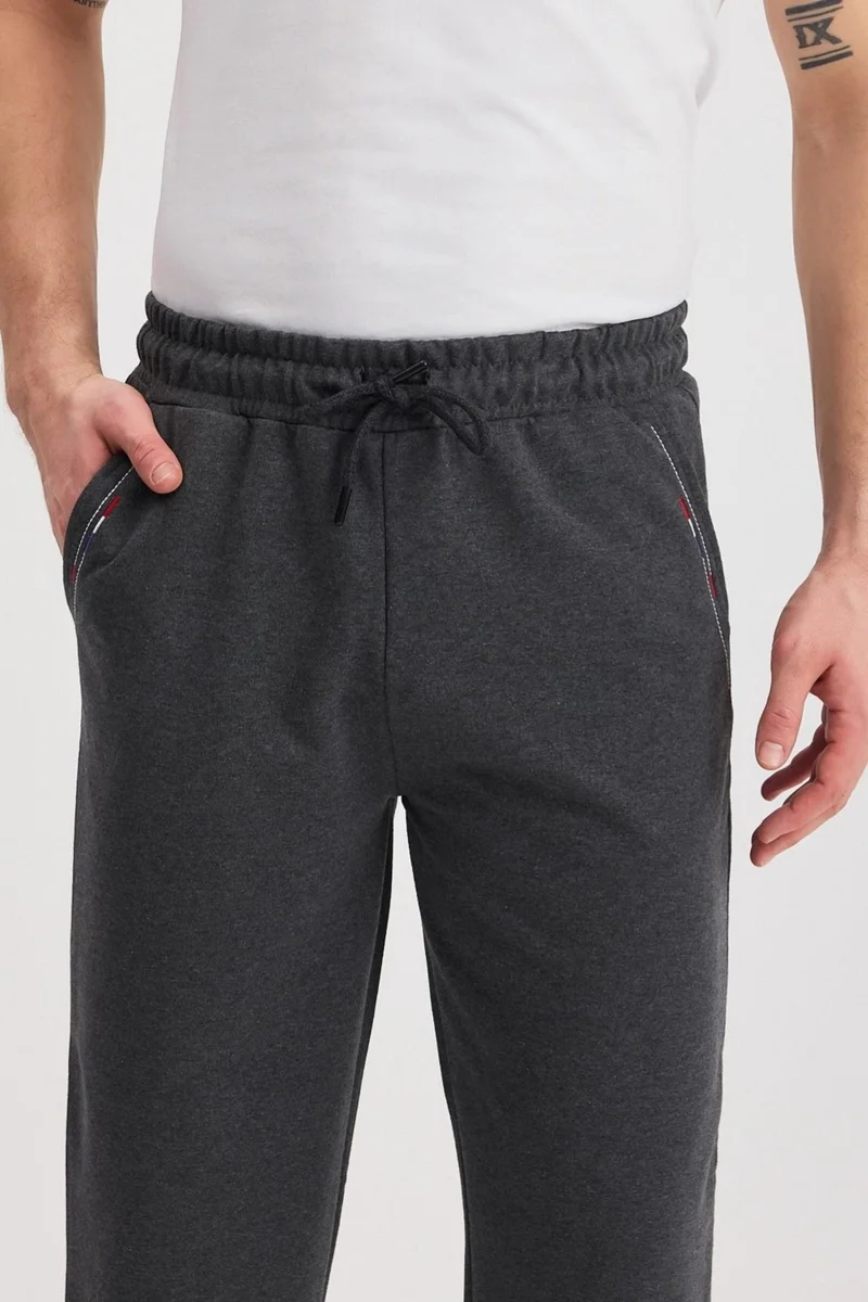mmetalic Men's Side Pockets Anthracite Bermuda Below Knee Capri Long Shorts with Adjustable Elastic Waist