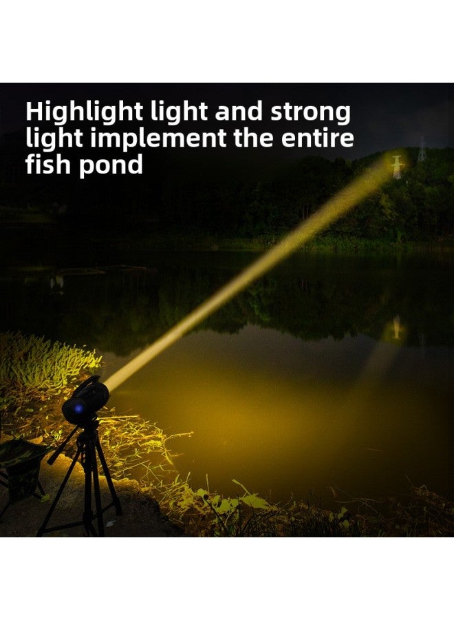 Fishing Lamp Night Fishing Lamp Blue Light Violet Luminous High Power Xenon Fish Lamp Table Fishing Lamp Raft Fishing Equipment-Color:102 Dual Light Source Single Lamp (including Data Line) + Small Bracket - Image 5