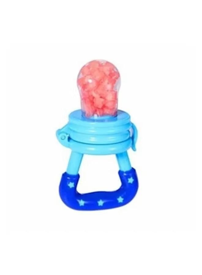 kokibebe' ORiTi Small Convenient Silicone Fresh Fruit And Vegetable Nibbler Teething Feeder For Kids - Blue - Image 2