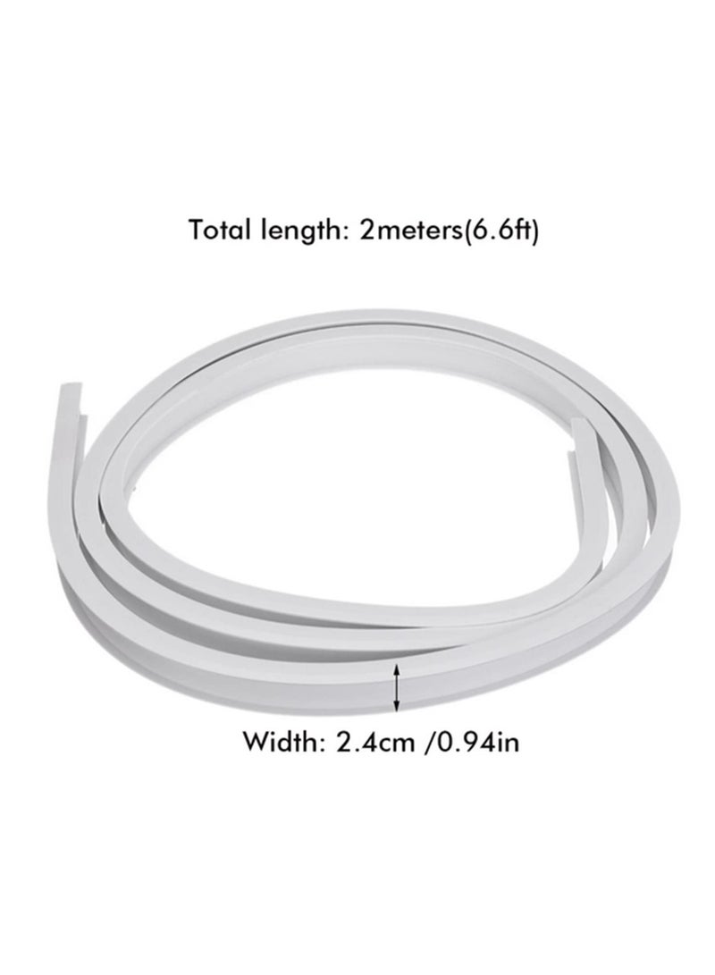 2M Flexible Ceiling Curtain Track Bendable Window Rod Rail Straight Curve Shower Curtain Adjustable Steel Reinforced Nano Plastic for Bay Window Balcony Toilet U L Z Arc Circle  - Image 3