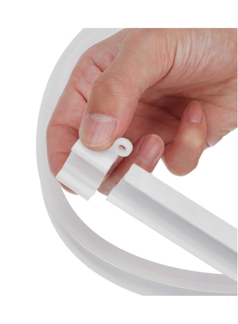 2M Flexible Ceiling Curtain Track Bendable Window Rod Rail Straight Curve Shower Curtain Adjustable Steel Reinforced Nano Plastic for Bay Window Balcony Toilet U L Z Arc Circle  - Image 4