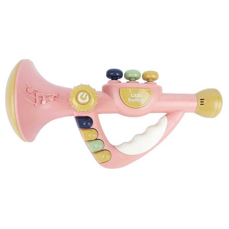 IIROMECI Musical Toys for Kids Little Trumpet Toy for Toddlers Blow Horn Baby Educational Toys Infants Music Toy for Girls Boys Ages 1 2 3 Years Old Pink - Image 3