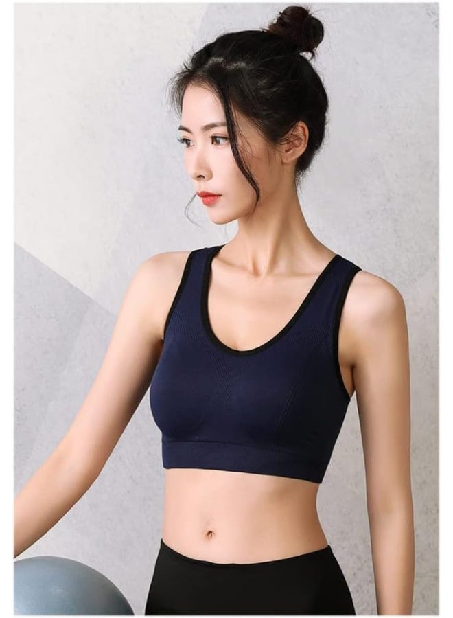 Rubik Sports Bra for Women, Strappy Padded Comfortable Push Up Cross Back Sports Bra for Yoga Gym Training Running Workout Fitness (Medium, Black) - Image 4