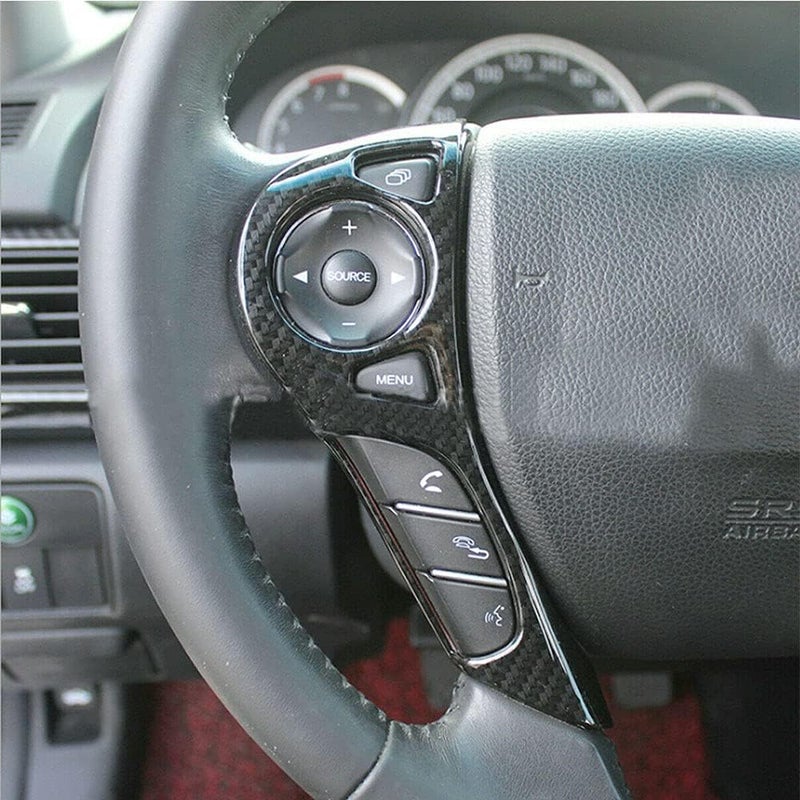 SZFKACCESS ABS Carbon Fiber Steering Wheel Cover Trim for Honda Accord 2014-2017 - 2pcs/Set - Image 5