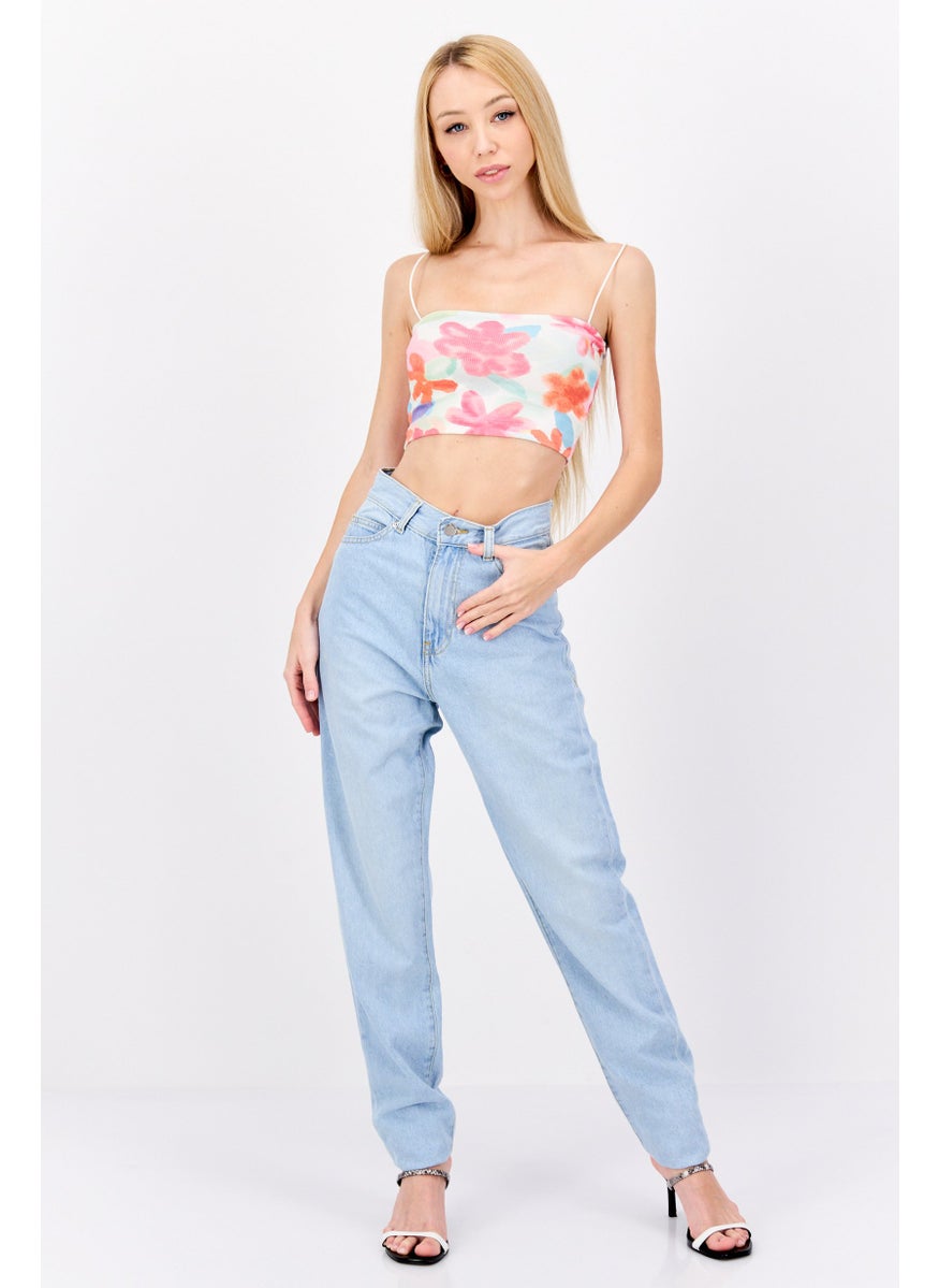 Dr Denim Women Regular Fit Washed Denim Jeans, Light Blue  - Image 4