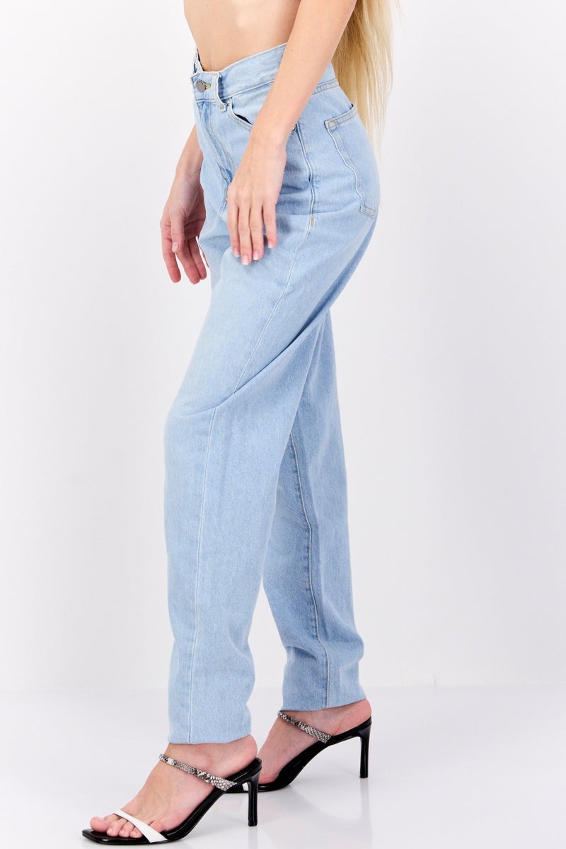 Dr Denim Women Regular Fit Washed Denim Jeans, Light Blue - Image 2