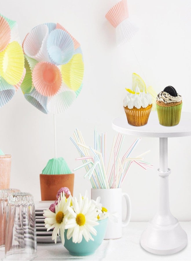 Odowalker 3 Pcs White Cake Stand, Dessert Display Table with Base 8" 10" 12" Metal Dessert Stand, Cupcake Display Plate for Birthday, Wedding, Party Decorations - Image 5