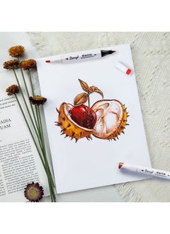 Bianyo Bleedproof Marker Paper Pad A4(8.27X11.69) 50 Sheets 18 Lb / 70 Gsm Gluebound 100% Cotton White Ideal For Use With Markers And Ink Mediums  - Image 4