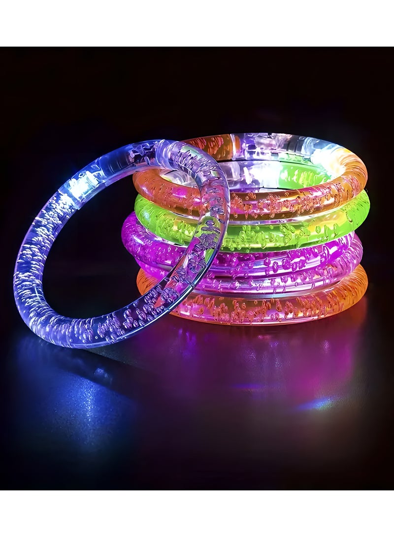 LIXADA 5pcs LED Light-Up Bracelets for Birthday & New Year’s Eve Parties - Mixed Colors, Battery-Powered Fun, Festive Glow Stick Bracelets for Holiday Games, Gifts & Party Activities, Gift for Kids Age 3+ (Random color of bracelet)  - Image 3