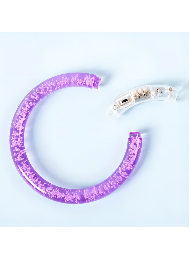 LIXADA 5pcs LED Light-Up Bracelets for Birthday & New Year’s Eve Parties - Mixed Colors, Battery-Powered Fun, Festive Glow Stick Bracelets for Holiday Games, Gifts & Party Activities, Gift for Kids Age 3+ (Random color of bracelet)  - Image 4