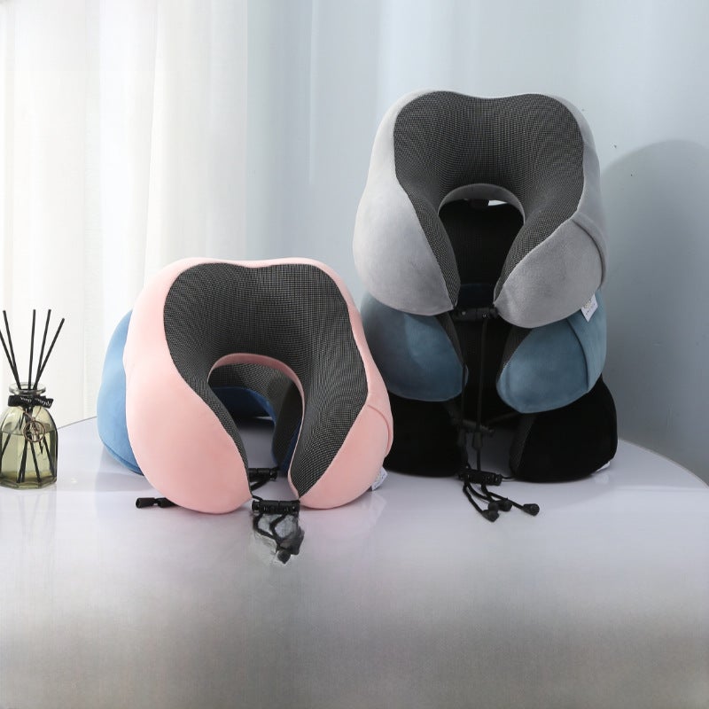 U-Shaped Neck Pillow Memory Foam Ergonomic Cervical Support - Lightweight Portable Design Removable Washable Cover for Travel Home Car Plane Use - Image 2
