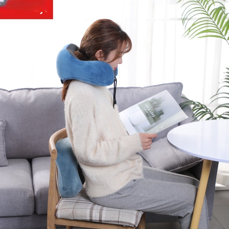 U-Shaped Neck Pillow Memory Foam Ergonomic Cervical Support - Lightweight Portable Design Removable Washable Cover for Travel Home Car Plane Use - Image 5