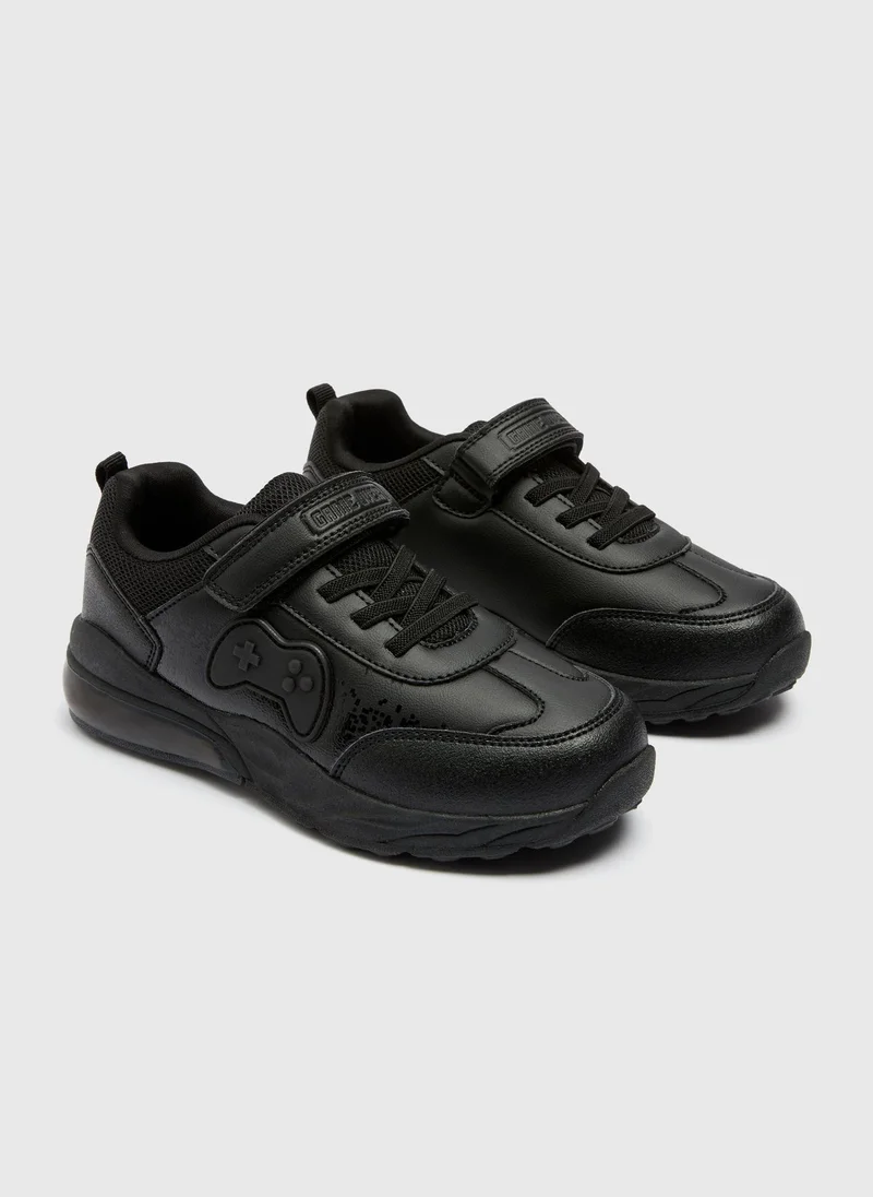 Matalan Boys Black Gamer Light Up Trainers