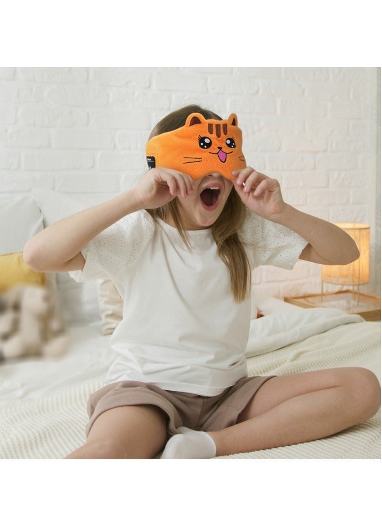 ارواق عصابة رأس للأطفال، سماعات رأس لاسلكية فوق الأذن، عصابة رأس موسيقى من الصوف الناعم المرن المحمول، سماعات نوم مريحة للأطفال الرضع والأطفال الصغار، (قطعة واحدة، أصفر) - Image 5