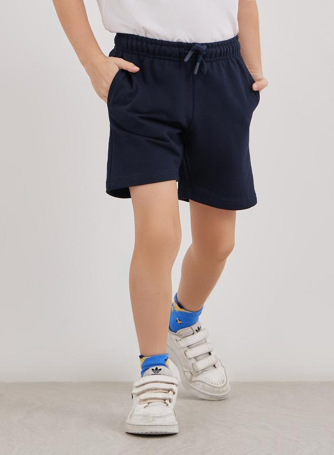 Styli Solid Shorts with Drawsting - Image 1