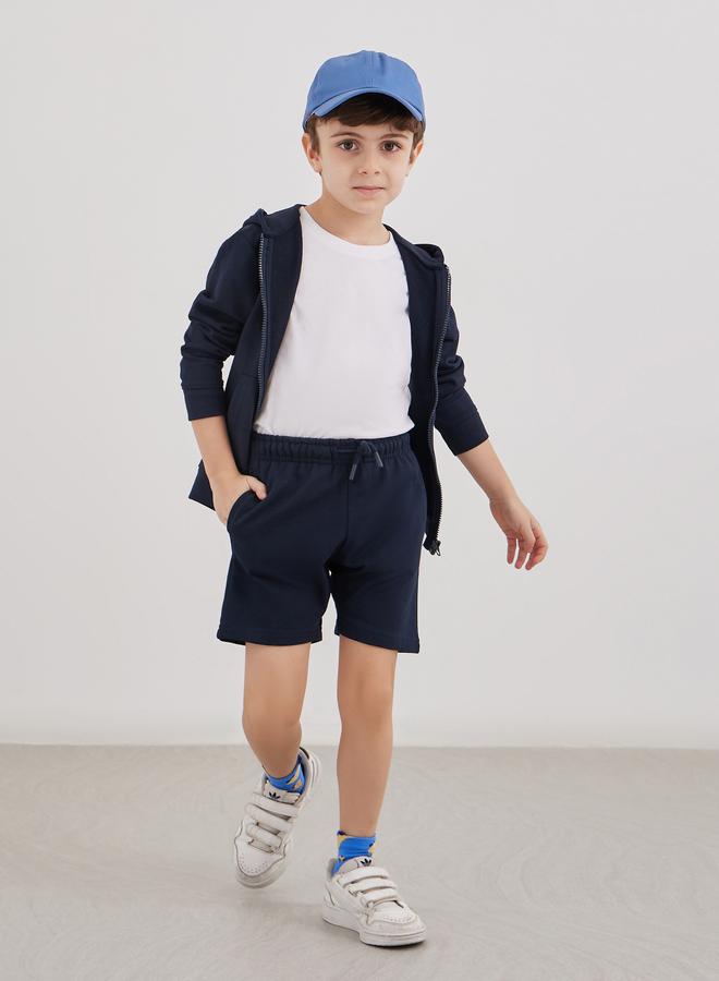 Styli Solid Shorts with Drawsting - Image 2