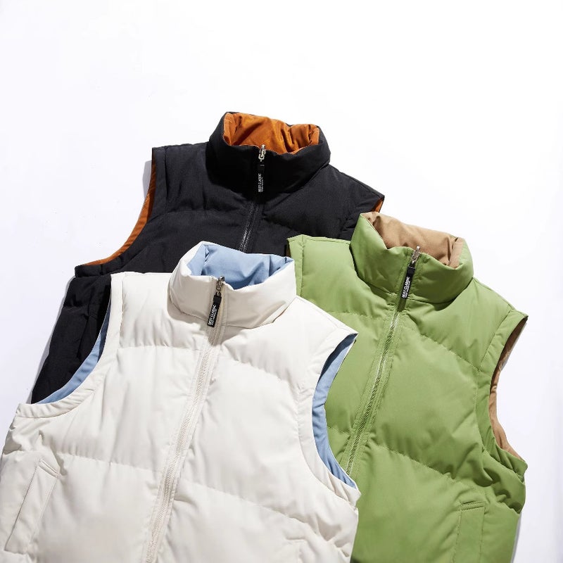 8858 Small Size [Free Shoulder Bag] Reversible Vest, Simple, Casual, Casual, Casual, Versatile, Reversible - Image 5