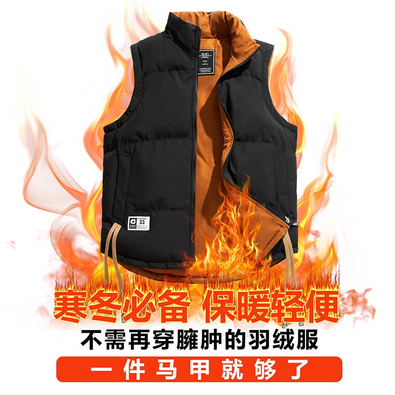 8858 Small Size [Free Shoulder Bag] Reversible Vest, Simple, Casual, Casual, Casual, Versatile, Reversible - Image 4