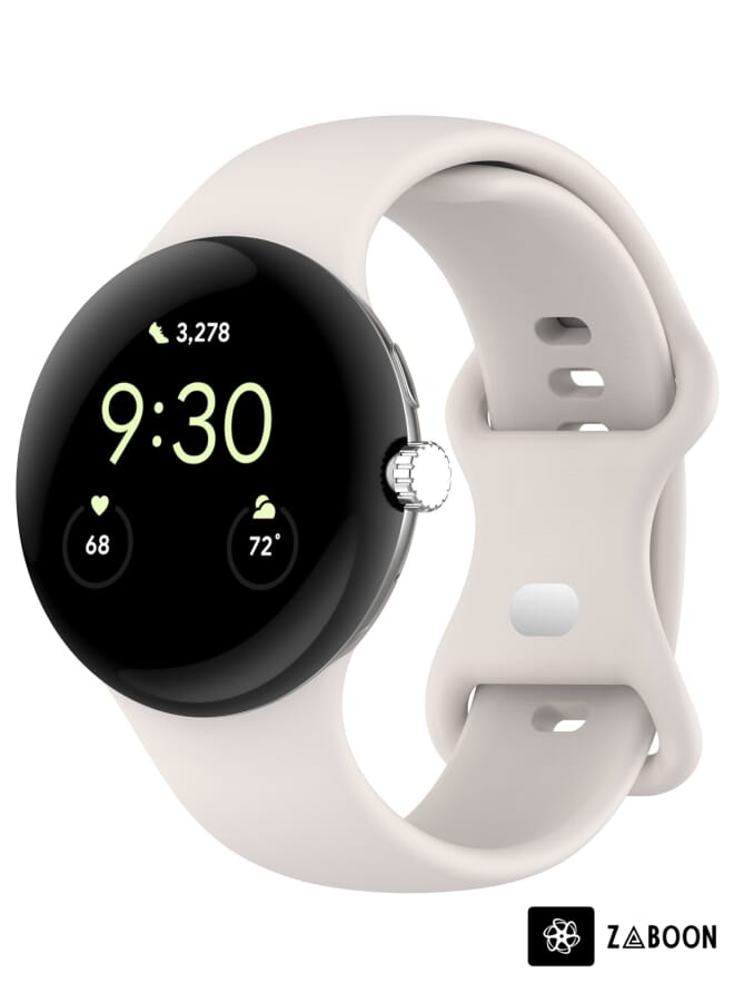 Zaboon سوار ساعة جوجل بيكسل من السيليكون بلون موحد، الحجم: S - Image 1