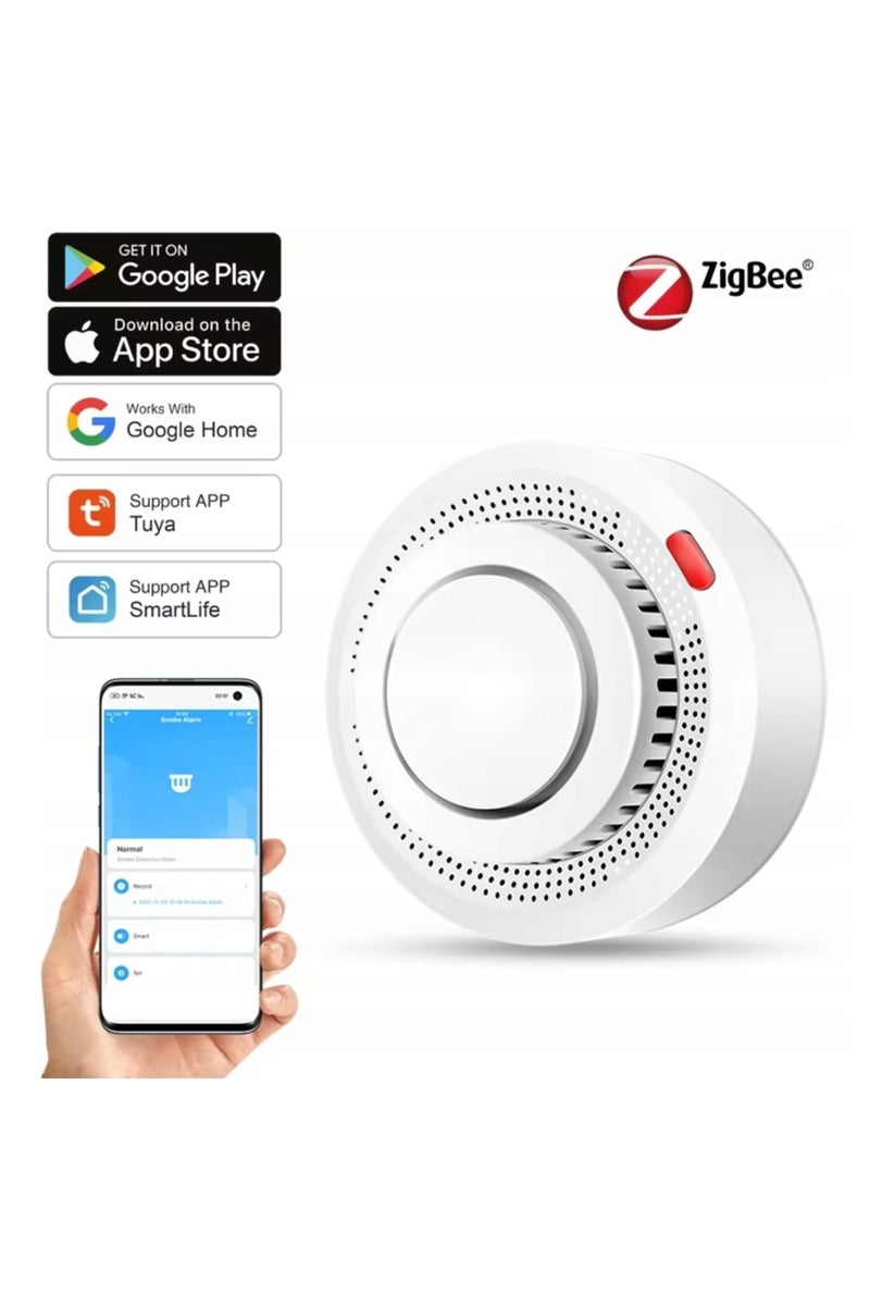 Tuya Smart Zigbee Smoke Sensor works with Google Home and Amazon Alexa - Image 1