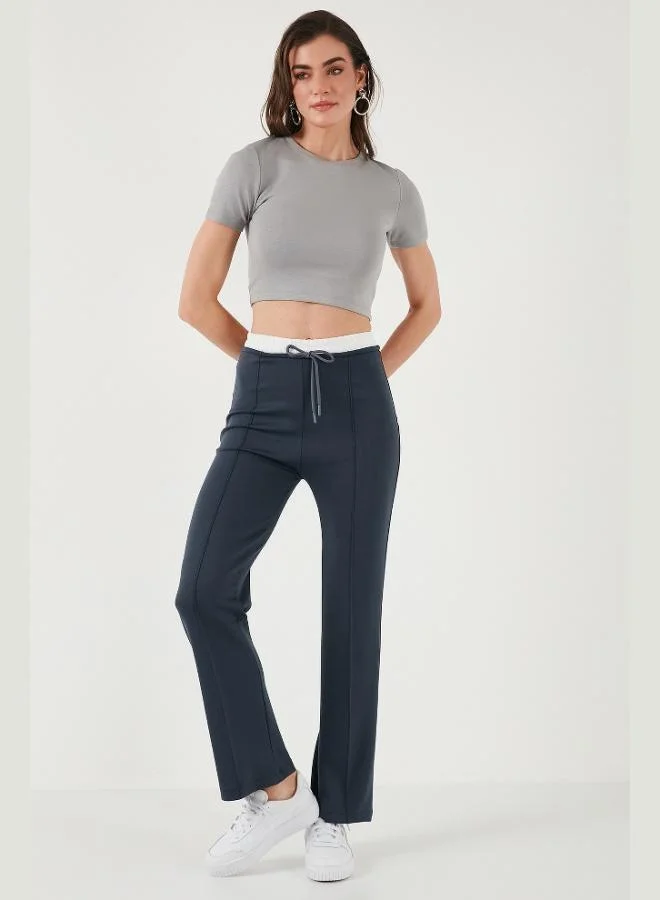 Lela Lela Stretch Slim Fit High Waist Wide Leg Grass Tracksuit Bottoms Women's TRACKSUIT BOTTOMS 5866078