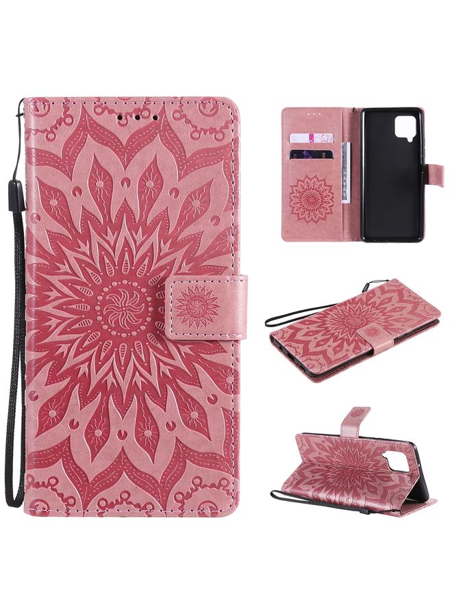 erorex Case For Samsung Galaxy A42 5G Sun Embossing Pattern Horizontal Flip Leather Case with Card Slot & Holder & Wallet & Lanyard - Image 1