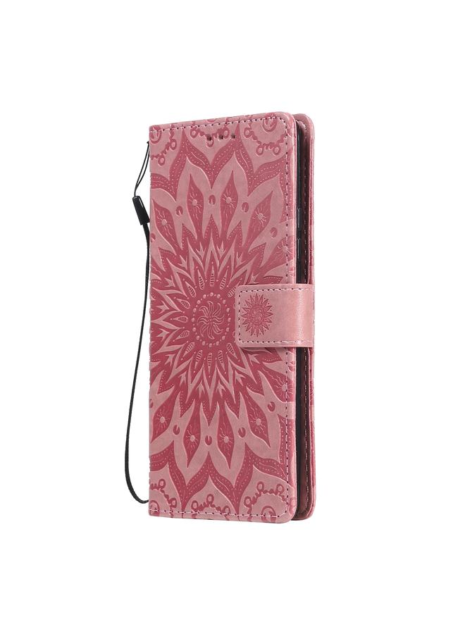 erorex Case For Samsung Galaxy A42 5G Sun Embossing Pattern Horizontal Flip Leather Case with Card Slot & Holder & Wallet & Lanyard - Image 2