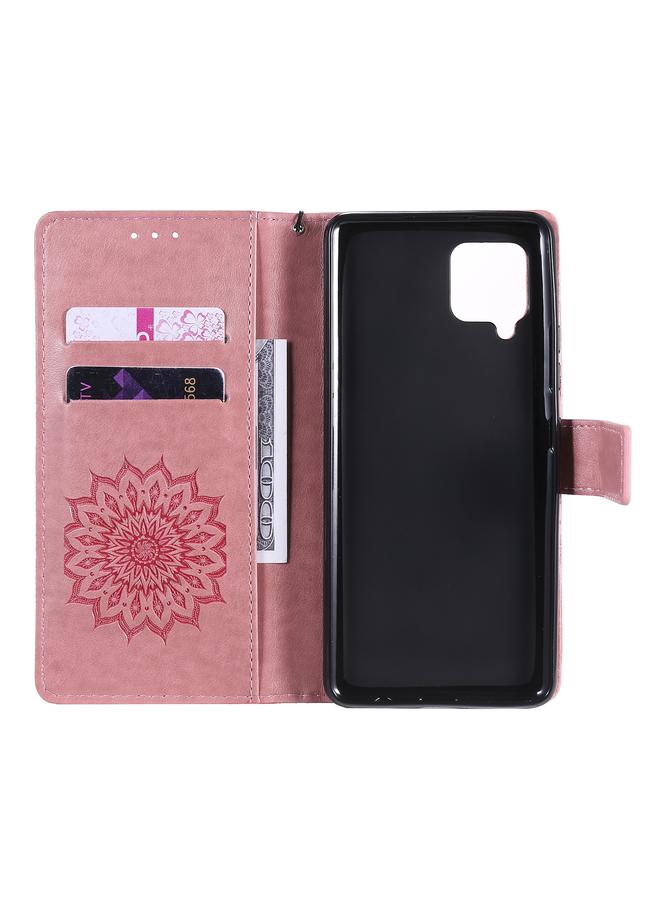 erorex Case For Samsung Galaxy A42 5G Sun Embossing Pattern Horizontal Flip Leather Case with Card Slot & Holder & Wallet & Lanyard - Image 4