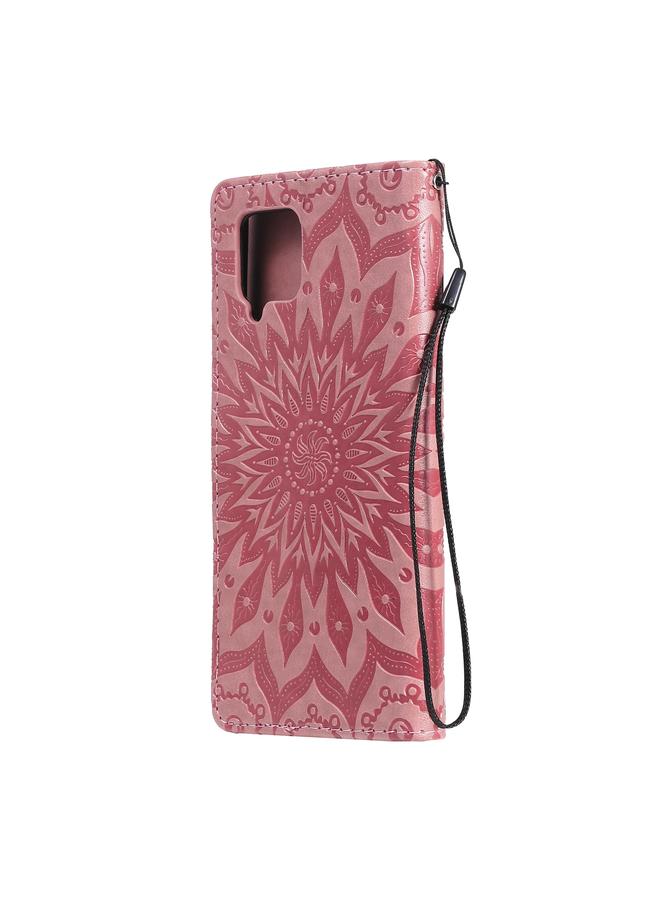 erorex Case For Samsung Galaxy A42 5G Sun Embossing Pattern Horizontal Flip Leather Case with Card Slot & Holder & Wallet & Lanyard - Image 3