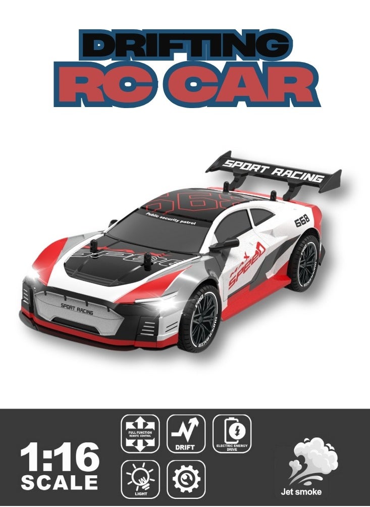 Harvestoy 1:16 Scale Drifting RC Cars, 2.4GHz 4WD RC Race Car, 30km/h High-Speed Remote Control Drift Car Vehicle, Racing Sport for Boys Girls Kids-2 USB Rechargeable Batteries,gitfs for kids  - Image 3