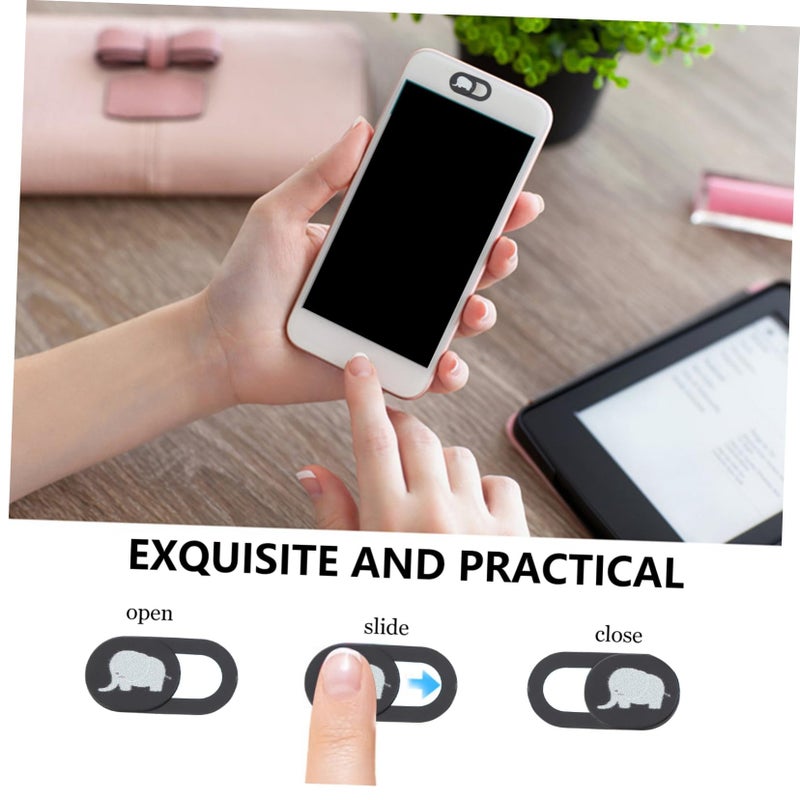 2 Pack Black Webcam Cover Slide Ultra Thin Laptop Camera Privacy Protector - Image 4