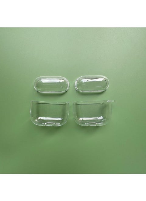 For Apple Airpods4 Bluetooth Protection PC Hard Shell Transparent Material Headset TPU Soft Set Factory-Color:Airpods 4 Hard Shell Material-noise Reduction Version-without Hanging Ears