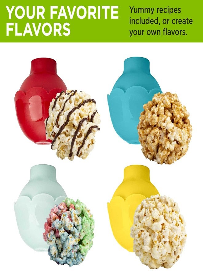 إيكو لوشن مجموعة إيكولوشن لصنع كرات الفشار الصغيرة، اصنعي كرات فشار مثالية الحجم، مصنوعة بدون مادة BPA، سهلة التنظيف وآمنة للغسل في غسالة الصحون، مجموعة من 4 قطع، متعددة الألوان - Image 3