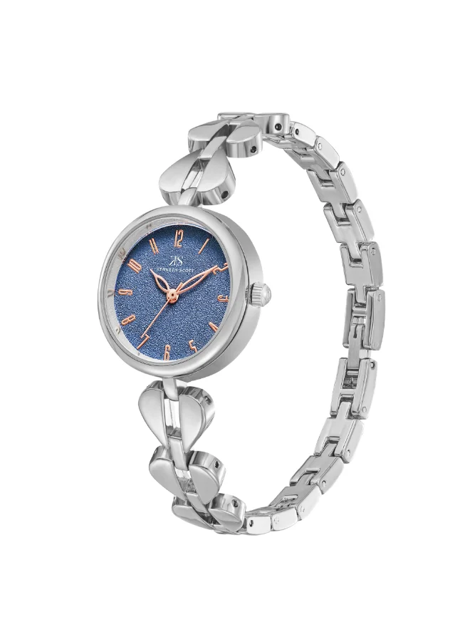 كينيث سكوت Kenneth Scott Women's PC21 Movement Watch, Analog Display and Alloy Strap - K23504-SBSN, Silver