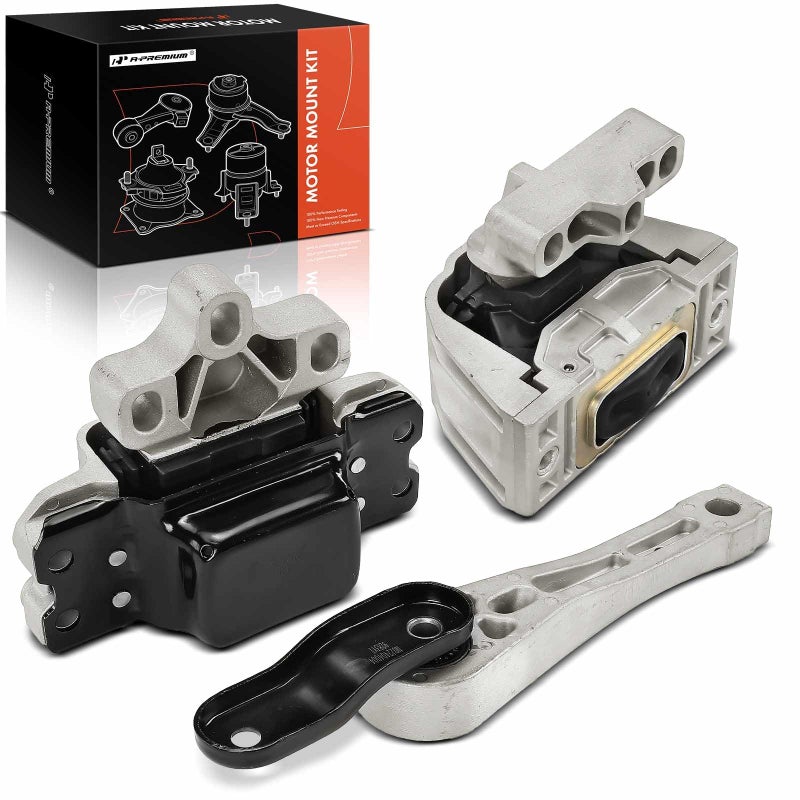 APremium 3PCS Engine Motor Mount Transmission Mount and Torque Strut Mount Set Compatible with Volkswagen Jetta 20062008 GTI 20062014 Jetta City 20072009 Audi A3 20062013 A3 Quattro 20L