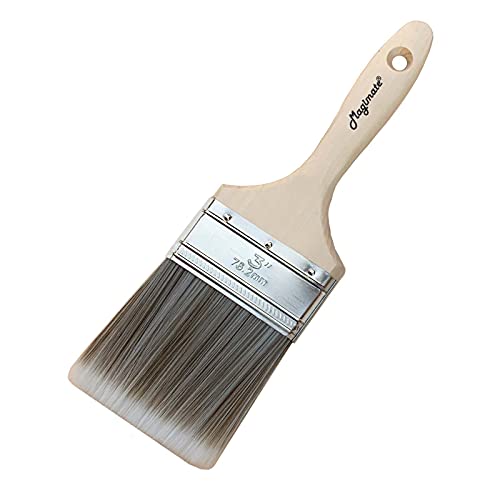 Magimate 3-Inch (76mm) Double Thick Chip Paint Brush – Versatile Stain Brush Wood Handle for Furniture, Walls, Fences, and Murals – Smooth Gesso, Plaster, Polyurethane, and Varnish Wide Paintbrush - Image 1