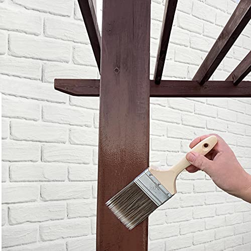 Magimate 3-Inch (76mm) Double Thick Chip Paint Brush – Versatile Stain Brush Wood Handle for Furniture, Walls, Fences, and Murals – Smooth Gesso, Plaster, Polyurethane, and Varnish Wide Paintbrush - Image 4