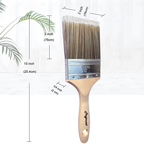 Magimate 3-Inch (76mm) Double Thick Chip Paint Brush – Versatile Stain Brush Wood Handle for Furniture, Walls, Fences, and Murals – Smooth Gesso, Plaster, Polyurethane, and Varnish Wide Paintbrush - Image 2