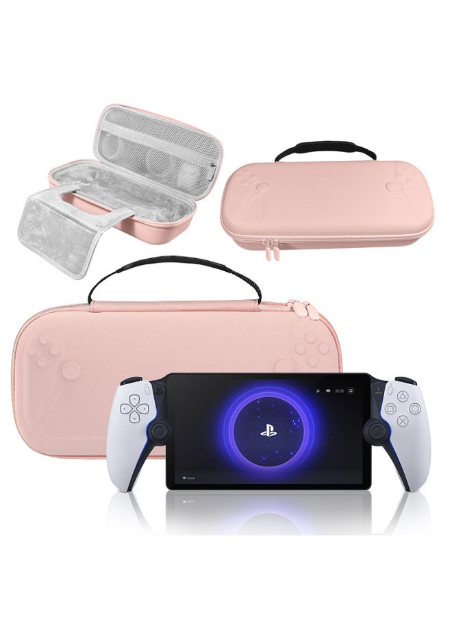 Generic For Sony PlayStation Portal Handset Hard Pack PS5 Streaming Portable Storage Bag High Quality-Model:Pu High-end Powder (fixed Hand Rope + Bracket Inner Support)  - Image 4