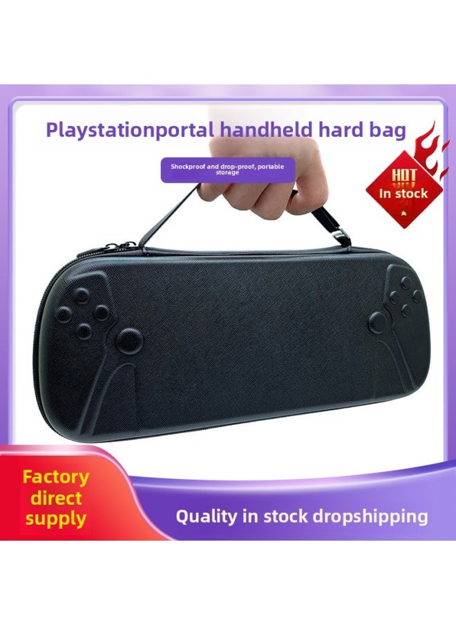 Generic For Sony PlayStation Portal Handset Hard Pack PS5 Streaming Portable Storage Bag High Quality-Model:Pu High-end Powder (fixed Hand Rope + Bracket Inner Support)  - Image 2