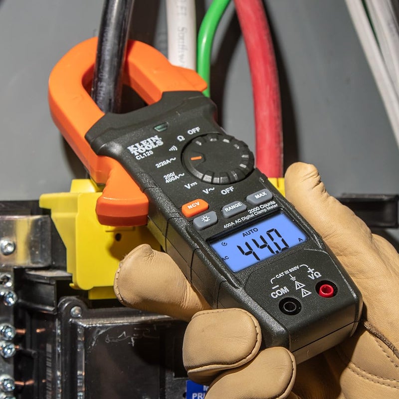 Klein Tools CL120 Digital Clamp Meter, Auto-Ranging 400 Amp AC, AC/DC Voltage, Resistance, Continuity, Non-Contact Voltage Tester Detection - Image 5