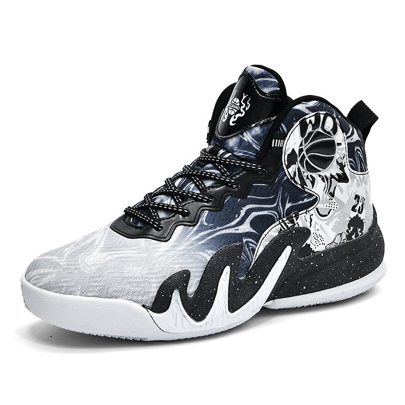 One-Piece Delivery Trendy New Basketball Shoes Men'S Children'S High-Top Sneakers Cement Floor Primary School Students Sneaker - Image 3
