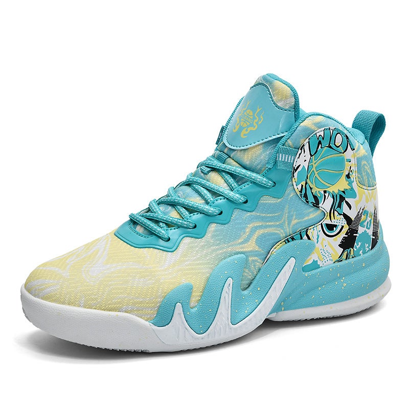 One-Piece Delivery Trendy New Basketball Shoes Men'S Children'S High-Top Sneakers Cement Floor Primary School Students Sneaker - Image 5