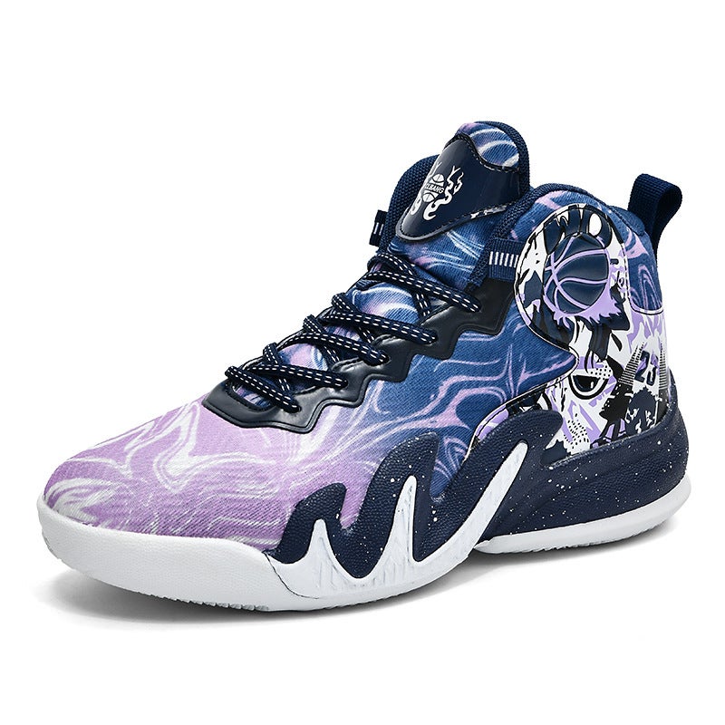 One-Piece Delivery Trendy New Basketball Shoes Men'S Children'S High-Top Sneakers Cement Floor Primary School Students Sneaker - Image 4