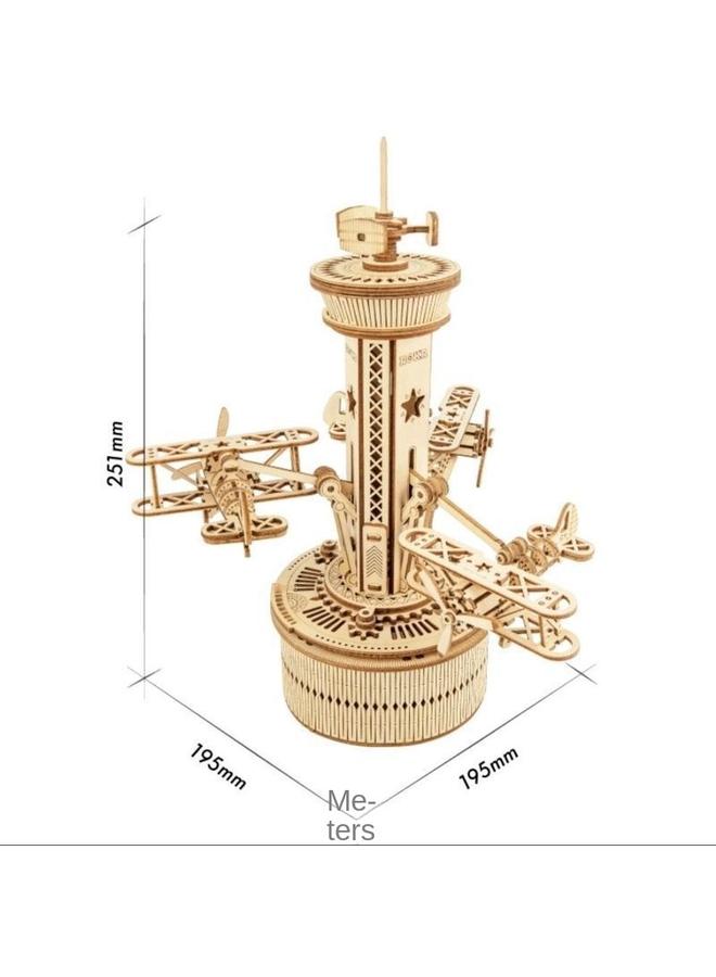 Bluejw Ruostate Ruoke Mechanical Transmission Model Wooden Hand-assembled Three-dimensional Puzzle Toy Ornaments Creative Gift - Image 1