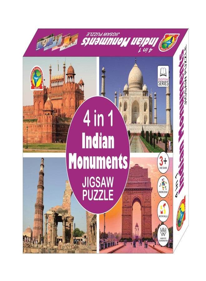 The GrowSome Hindi Vowels to Build Kid Knowledge| English Vocabulary Jigasaw | Animal Puzzle for Kids| Kids Jigsaw Puzzle, Indian Seasons Theme, Ages 3+ (Indian Momuments) - Image 1