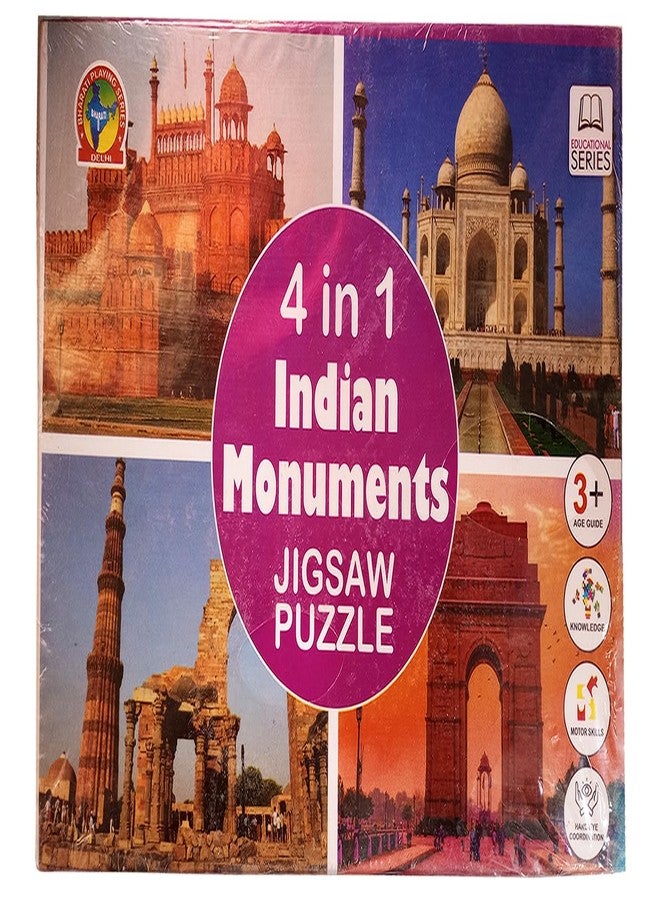 The GrowSome Hindi Vowels to Build Kid Knowledge| English Vocabulary Jigasaw | Animal Puzzle for Kids| Kids Jigsaw Puzzle, Indian Seasons Theme, Ages 3+ (Indian Momuments) - Image 2