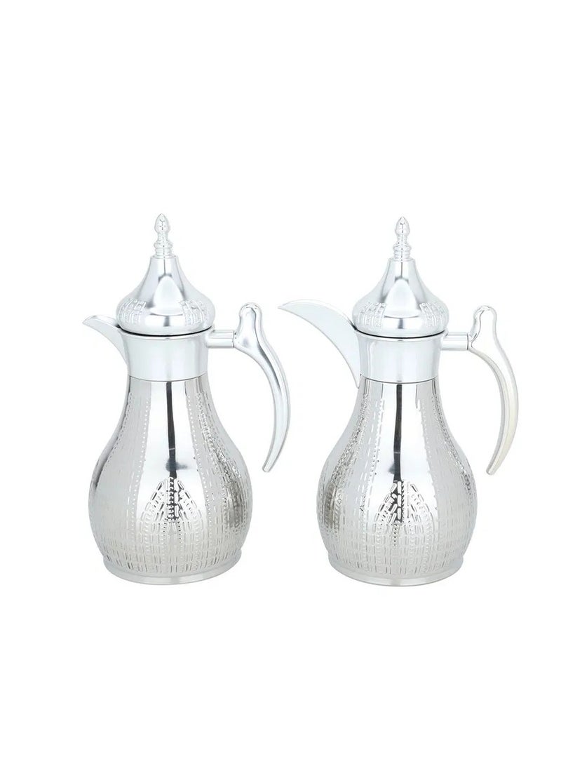 السيف غاليري طقم ترامس هيلة السيف غاليري، 1.2/1.2 لتر، يد شفاف، قطعتين، حافظة داخلية استيل، هيكل خارجي استيل - فضي - Image 2