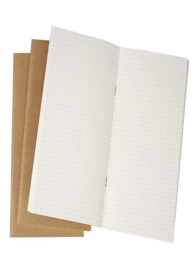 Moterm Travelers' Notebook Refills Insert, Set of 3(Grid, Standard Size, 100gsm) - Image 1